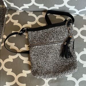 The Sak Black and White Crossbody Bag